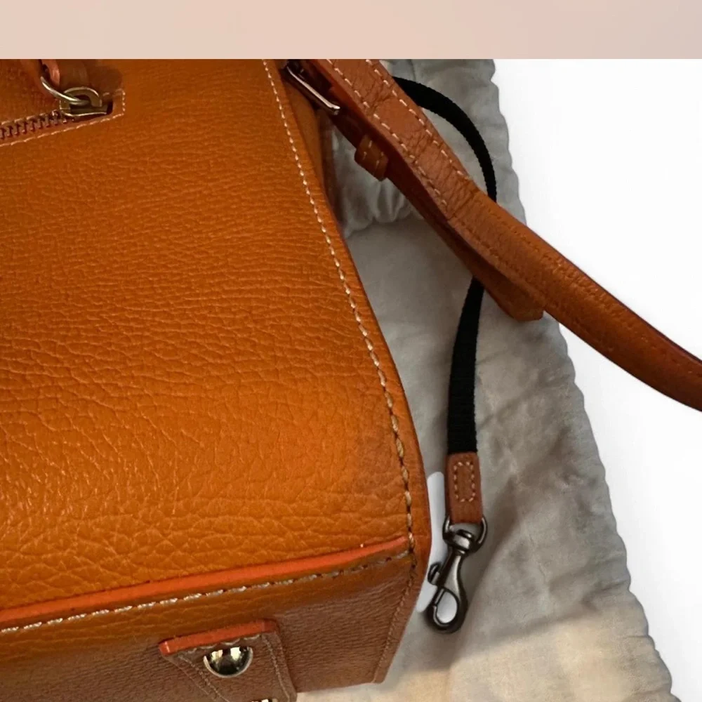 Dooney & Bourke Orange Pebbled Leather Satchel